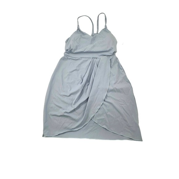 Halara Cloudful Air Fabric Backless Racerback Stacked Crossover Hem Mini Dress S - Picture 2 of 12